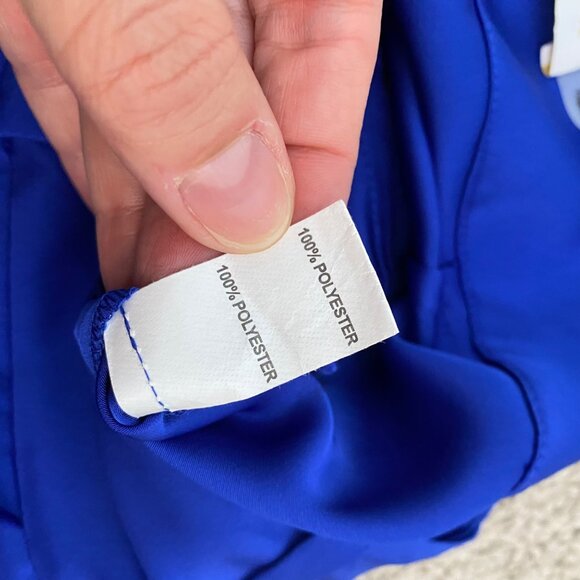 Ramy Brook Rumer Satin Cargo Pants‎ Womens Size 2 Cabana Blue High Waist Pleated - Picture 6 of 9